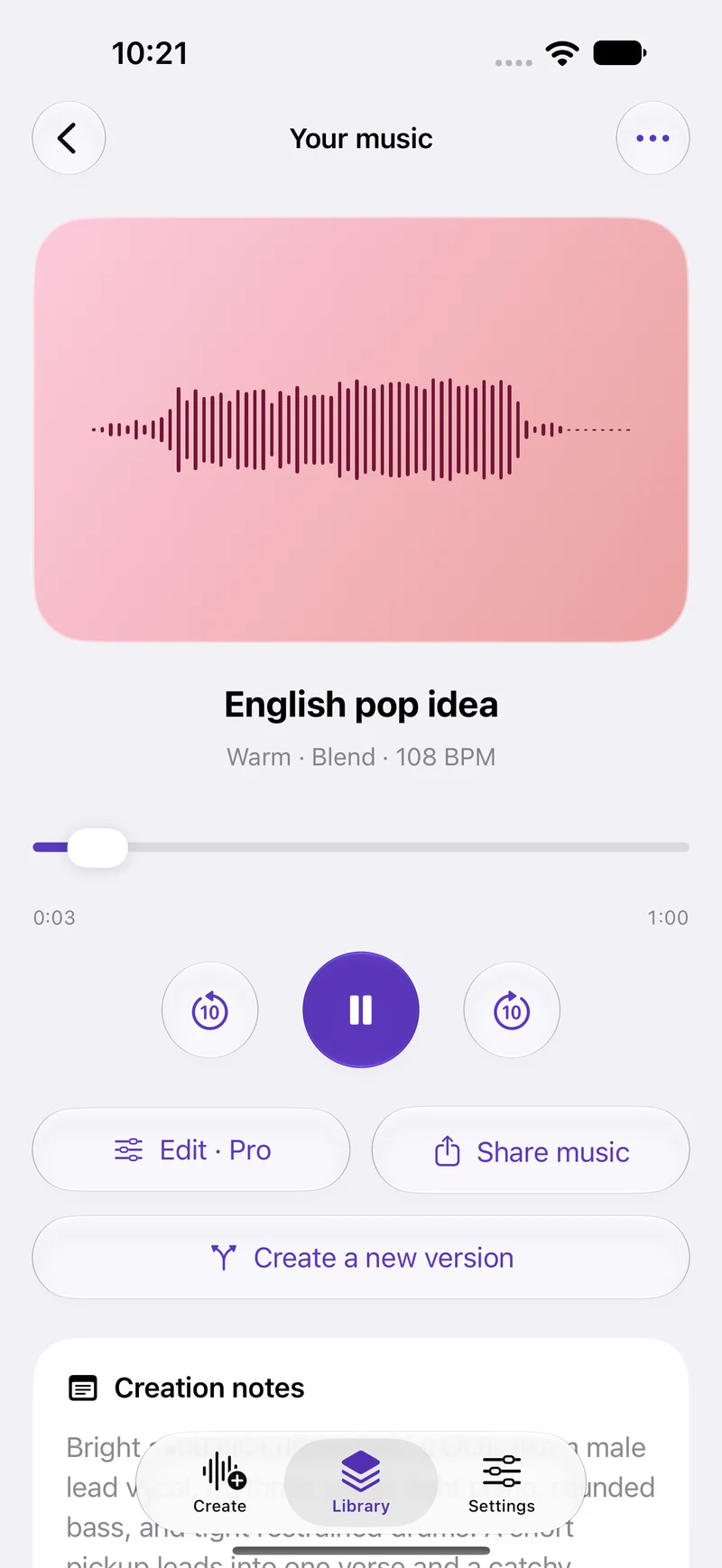 Hear what you’ve made.