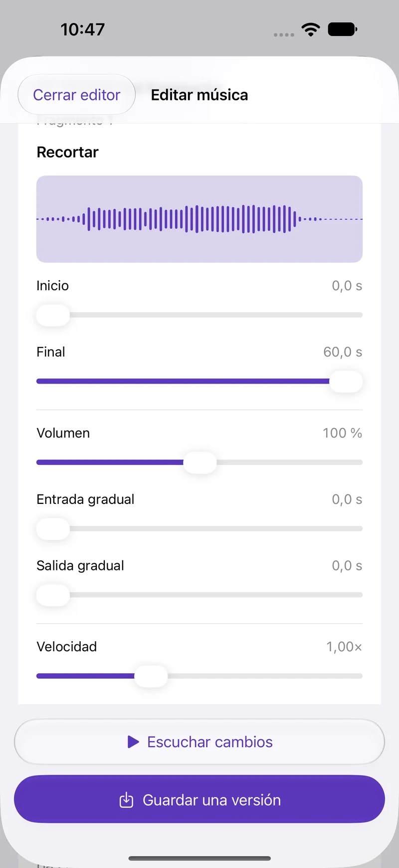 Retoca una versión. Conserva el original.