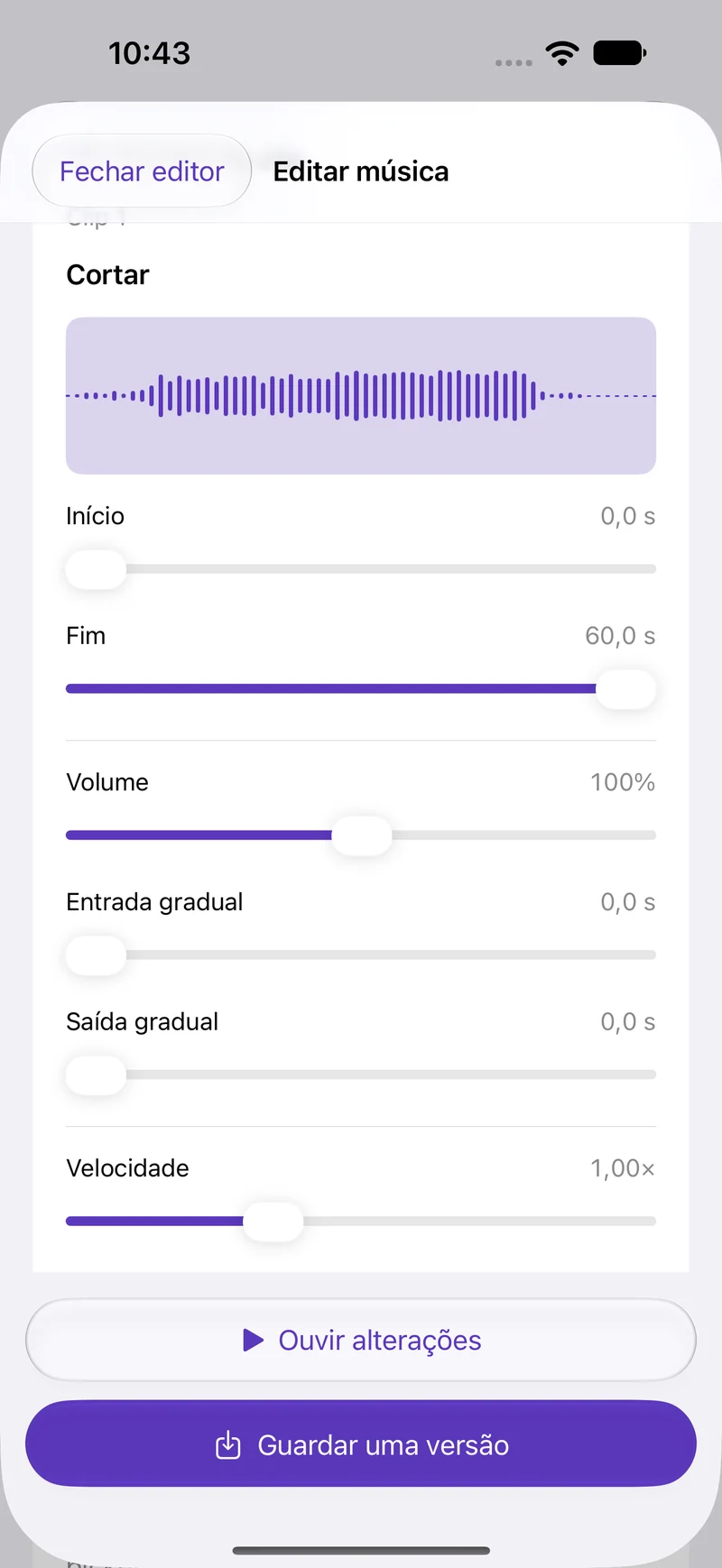 Aperfeiçoa uma versão. Guarda o original.