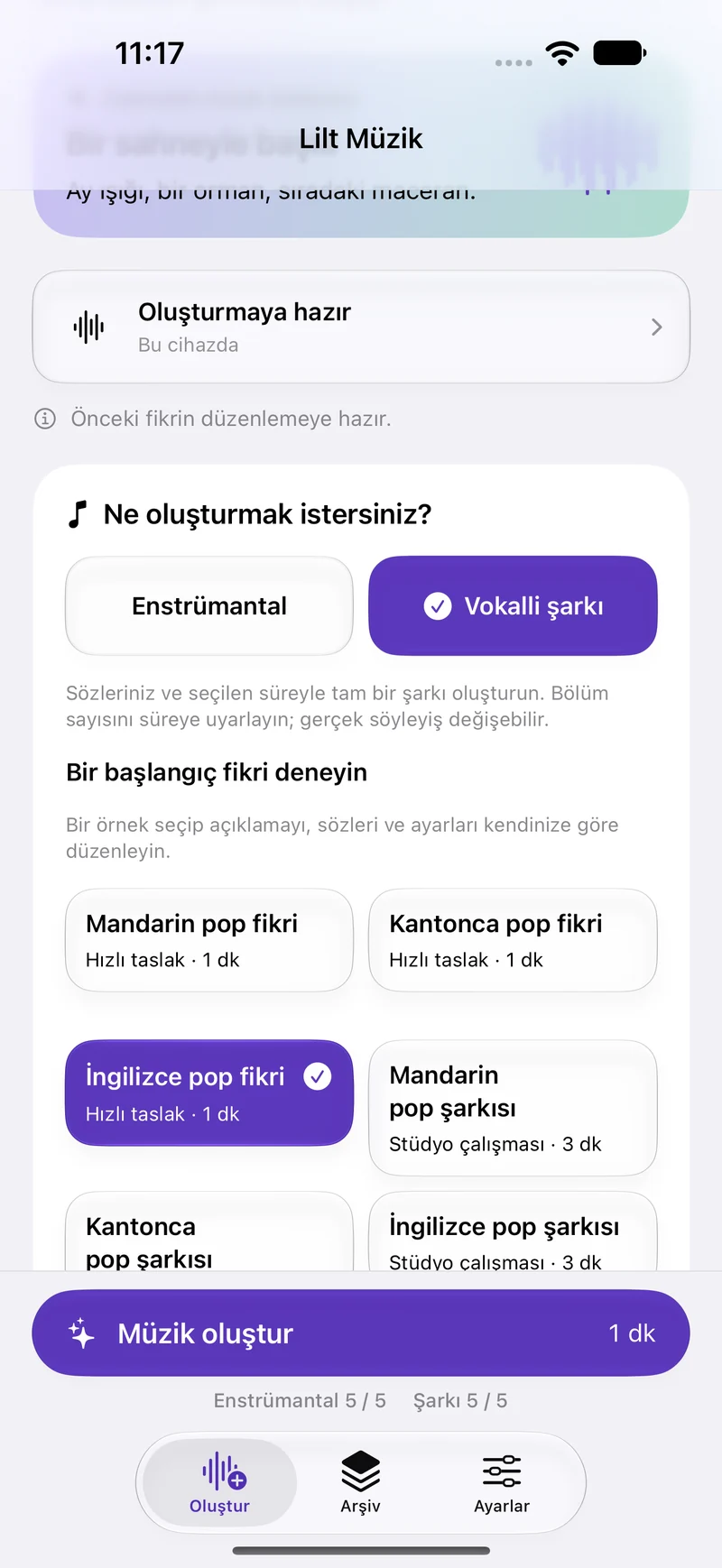 Fikriniz. Kendi müziğiniz. · iPhone